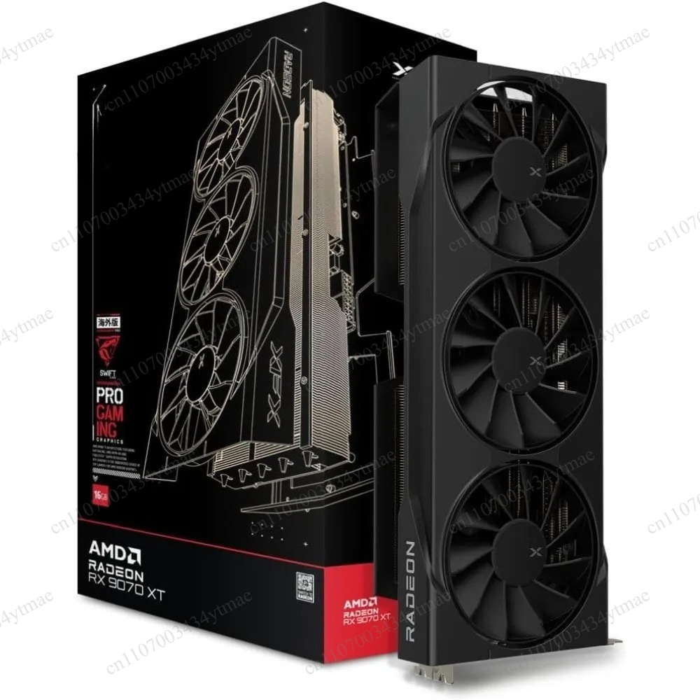 Rx 9070 16Gb - การ์ดจอเกมมิ่ง RX 9070 XT แบบสามพัดลม, หน่วยความจำ