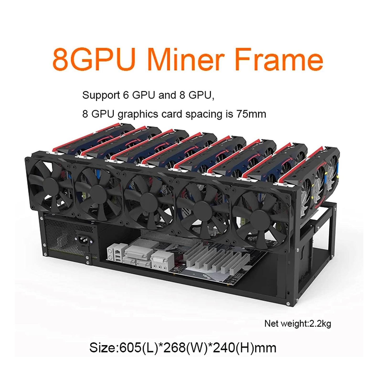 เคสเหล็กสำหรับใส่การ์ดจอแบบ Op - Gpu Mining Rig Frame 8 Gpu บทวิจารณ์และราคา