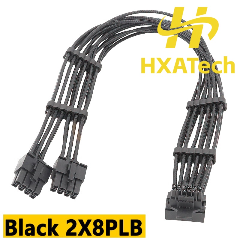 สายเคเบิลการ์ดจอ HXATech- 2x8P - Dual 8Pin To 16Pin 12Vhpwr Cable บทวิจารณ์และราคา